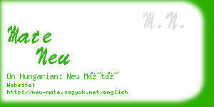 mate neu business card